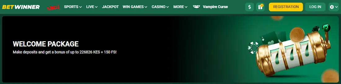 Betwinner Welcome Package Screenshot